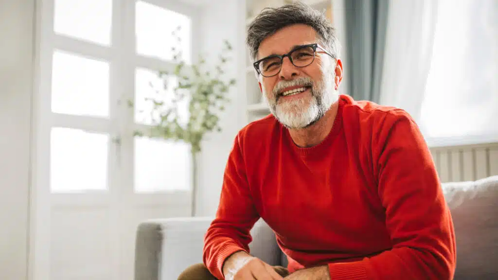 A man who benefits from a gum grafting procedure in Colorado Springs
